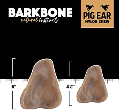 Pet Qwerks Pigs Ear BarkBone - Nylon Dog Bone for Aggressive Chewers - Bacon Flavor - 4.5" | (Pack of 4) - Image 5