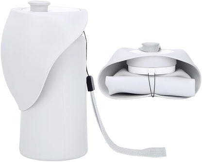 Slurpy Portable Collapsible Dog Water Bottle 19 Oz, Large Wide-Mouth Drinking Bowl, Ideal for Small and Large Dogs on Walks and Outdoor Activities (Gray)