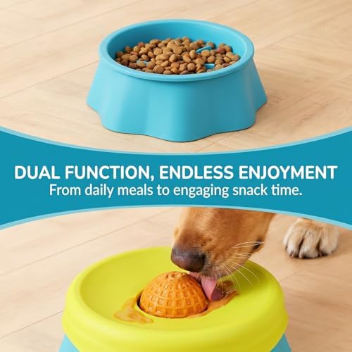 Food Grade Silicone Slow Feeder Bowl, Chew Resistant & Odorless Pet Bowl for Cats & Dogs. Anti-Slip Design for Yogurt, Puree, Juice & Liquid Food, Prevents Vomiting, Bloating and Digestive discomfort - Image 6