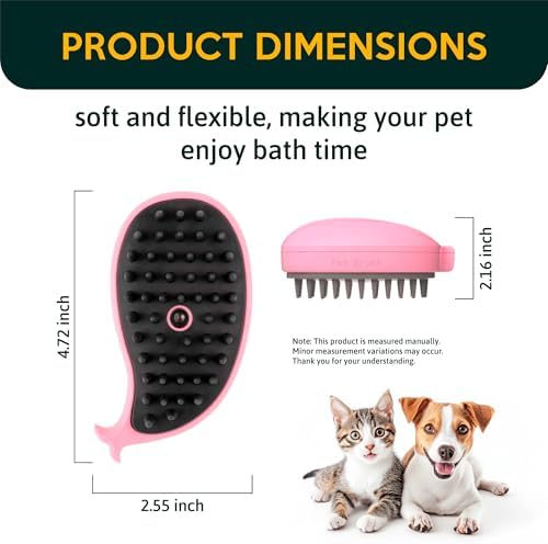 Cat Steam Brush for Shedding Pets 3 in 1 Function, Spritz Defur Comb for Kittens, Steamy Hair Rake for Long-Haired Dogs, Steamer Brush for Massage, Grooming and Removing Loose Hair - Image 6