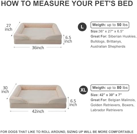 WNPETHOME Orthopedic Washable Dog Bed Large for Senior Dog Cozy Sleep - Image 5