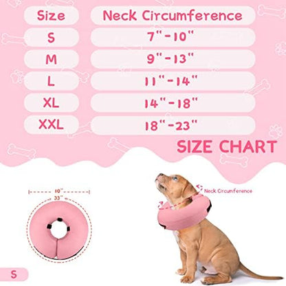 Supet Inflatable Dog Cone Collar Alternative After Surgery, Doggie Neck Donut Collar Recovery ECollar for Post Surgery, Soft Dog Cone for Small Medium Puppies Cats - Image 6