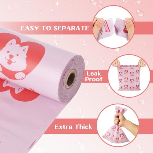 Dog Poop Bags Rolls Extra Thick Odor-Blocking Pet Waste Bags for Dog Walking and Cats, 300 Bags - Image 3