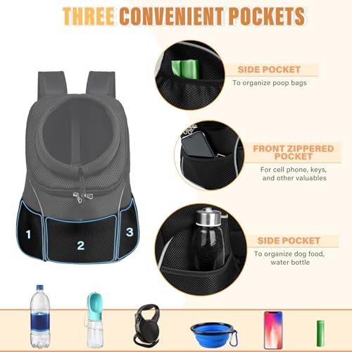 YUDODO Dog Front Carrier Backpack, Adjustable Breathable Dog Backpack - Image 4