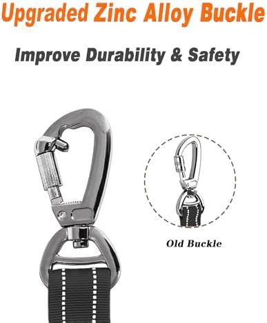 AUBELL Tactical Dog Leash Heavy Duty,4-6ft No Pull Bungee Leash,Black - Image 2