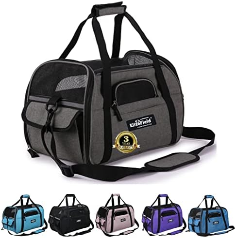 EliteField Soft-Sided Pet Carrier for Cats & Small Dogs (3-Year Warranty) by EliteField