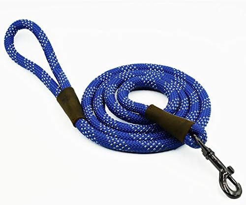 Max and Neo Rope Leash Reflective - 6 FT x 1/2", "Blue by MaxandNeo