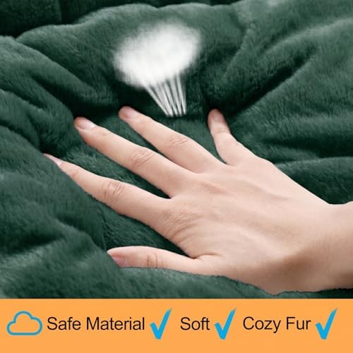 Dog Crate Pad Washable Dog Bed for Crate Medium Cozy Mat 36-Inch Green - Image 4