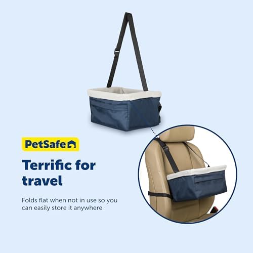 PetSafe Happy Ride Dog Booster Seat, Navy Blue, Up to 12 lb - Image 6