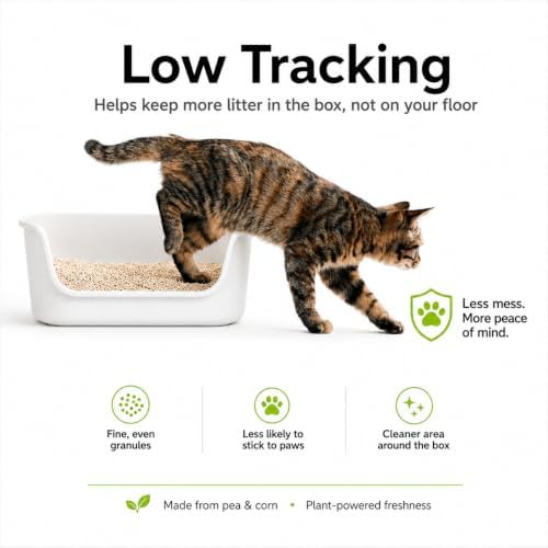 Tofu Cat Litter, 11 lb Plant-Based Cat Litter Made with Pea Fiber & Corn Starch, Low Dust, Fast Clumping, Low Tracking, Light Milk Scent, Flushable in Small Amounts - Image 5