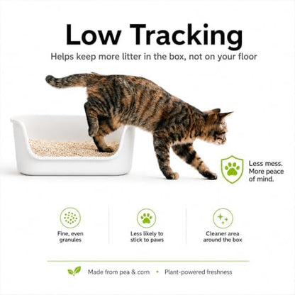 Tofu Cat Litter, 11 lb Plant-Based Cat Litter Made with Pea Fiber & Corn Starch, Low Dust, Fast Clumping, Low Tracking, Light Milk Scent, Flushable in Small Amounts - Image 5