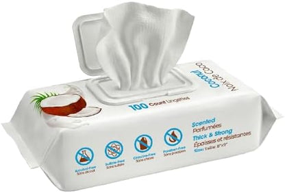 Best Pet Supplies Cleaning Dog Wipes - Moisturizing Coconut 100 Count by BestPetSuppliesLLC