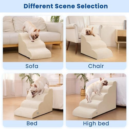 Dog Stairs for High Beds 22.4" H,5-Step Pet Ramp for Small & Medium Dogs - Image 2