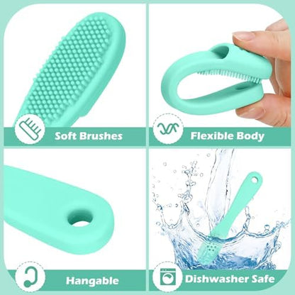 3pcs Dog Finger Toothbrush, Cat Chin Brush with Food-Grade Silicone, Dog Tooth Brushing Kit, Silicone Cleaning Brush for Pet Dental Care - Image 6