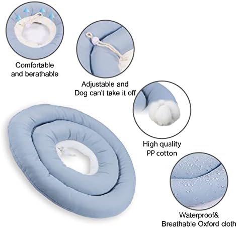 Comfortable Adjustable Soft Dog Cone Alternative After Surgery - Elizabethan Donut Collar for Cats, Medium Dogs and Small Dogs - Image 5