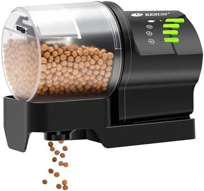 Ycozy Automatic Fish Feeder for Aquarium Auto Food Dispenser with Timer for Small Tank, Aquariums - Battery/Plug-in Powered Feeders for Goldfish/Koi/Turtle, Resun AF2020 by YCOZY