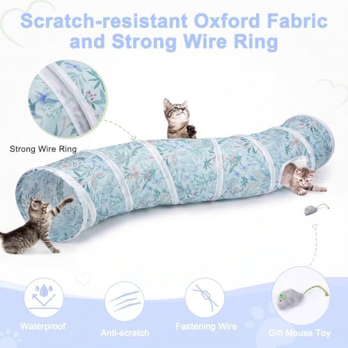 Glittme S-Shape Cat Tunnel, Foldable Cat Tunnels for Indoor Cats - Image 6