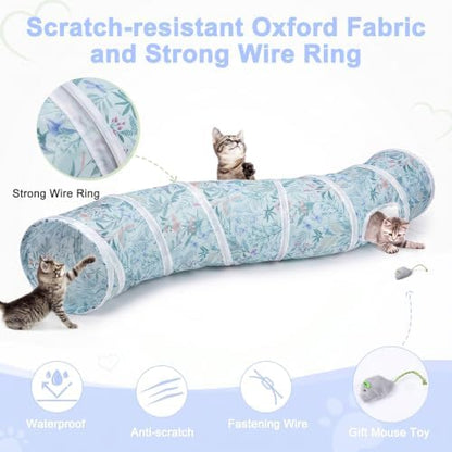 Glittme S-Shape Cat Tunnel, Foldable Cat Tunnels for Indoor Cats - Image 6