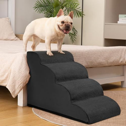 Aodisman Dog Steps for Bed or Couch,4-Step Pet Stairs Ramp for Small Dogs - Image 3