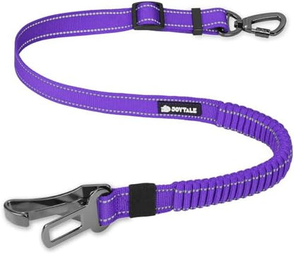 Joytale 3-in-1 Bungee Dog Seat Belt for Car, Medium and Large Dogs, Purple by Joytale