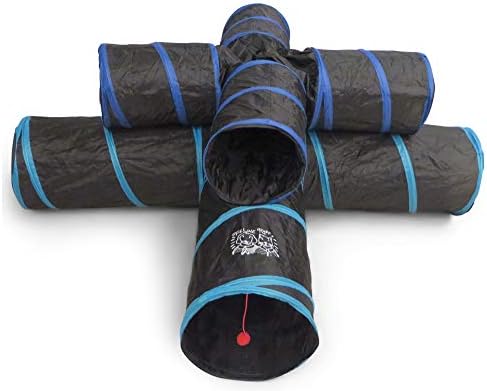 Feline Ruff Premium 4 Way Cat Tunnel. Extra Large 12 Inch Diameter and Extra Long. A Big Collapsible Play Toy. Wide Pet Tunnel Tube for Rabbits, Kittens, Large Cats, and Dogs. - Image 2
