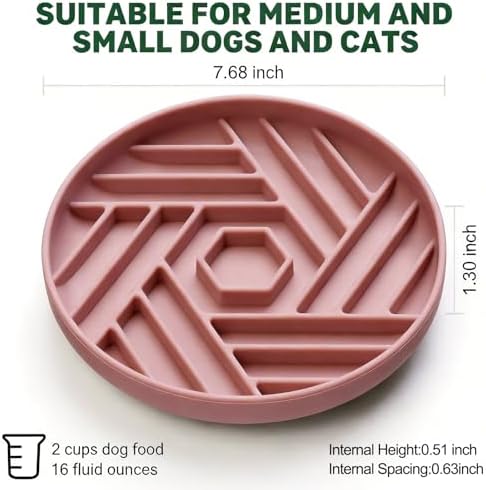 Silicone Slow Feeder Dog Bowl with Suction Base, Anti Choking Pet Bowl - Image 6