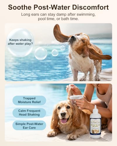 Dog Ear Cleaner with Finger Pads for Floppy Ears & Long-Eared Dogs, Deodorizing Ear Cleaning Solution - Image 3