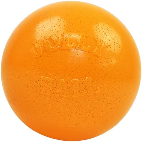 Jolly Pets Bounce-n-Play Dog Toy Ball, 8 Inches/Large, Orange, (Model: 2508 OR) by JollyPets