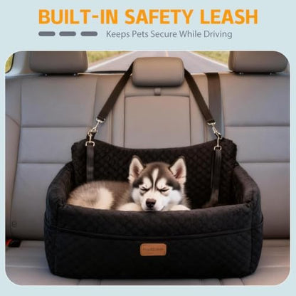 Dog Car Seat for Large Dogs up to 55 lbs, Heavy Duty Booster Seat - Image 4