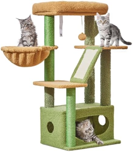 Taoqimiao Cactus, Cat Tree, 38.5In Cat Tower for Indoor Cats, for Kittens by Taoqimiao