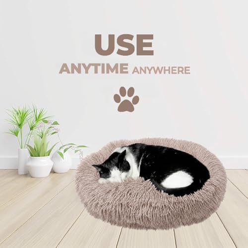 Whiskers & Friends Cat Beds for Indoor Cats & Small Dog, Fluffy Cat Bed - Image 6