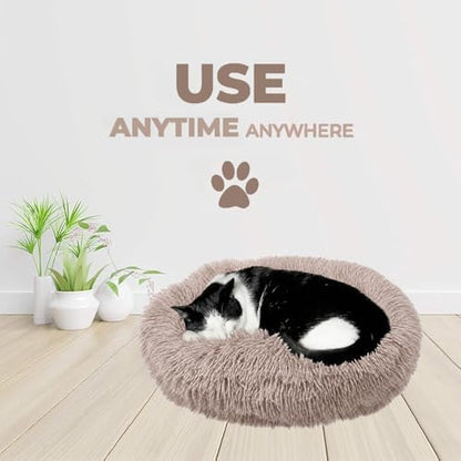 Whiskers & Friends Cat Beds for Indoor Cats & Small Dog, Fluffy Cat Bed - Image 6