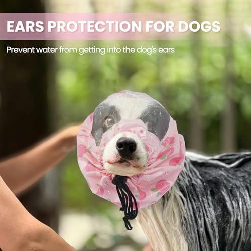 Nanaki Dog Shower Cap-Ear Protection for Bath, Adjustable Grooming Ear Cover, Waterproof Shower Caps for Dogs Hat, Reusable Pet Shower Caps for Bathing Grooming Swimming Drawstring Can be Trimmed - Image 6
