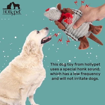 Hollypet Armadillo Squeaky Puppy Dog Toys for Small Medium Dogs, Christmas - Image 5