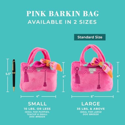 Haute Diggity Dog Barkin Bag with Scarf Plush Dog Toy, Designer Parody Toy - Image 3