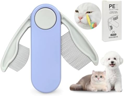 Foldable 2-in-1 Pet Face Comb for Dogs & Cats for Face Eyes Ears (Purple) by Unknown