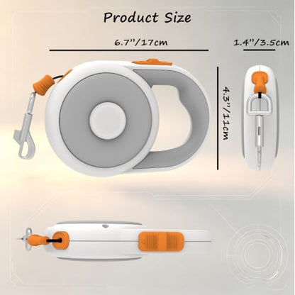 16Ft Retractable Dog Leash for Small Medium Dog Up to 50lbs, Grey - Image 3