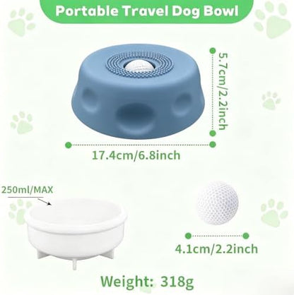 Dog Slow Feeder Bowl, Silicone Lick Mat with Suction Cups for Peanut Butter Yogurt, Interactive Lick Pad Anxiety Relief for Small Medium Large Dogs, Blue - Image 2