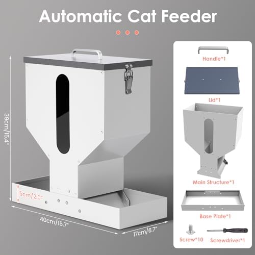 Gravity Cat Feeder 2 Cats - 12L Automatic Dual Cat Feeder - Image 2