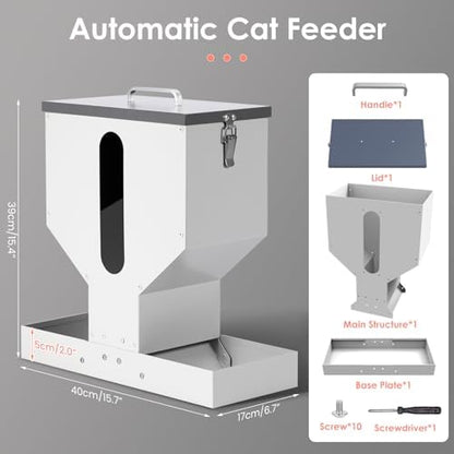 Gravity Cat Feeder 2 Cats - 12L Automatic Dual Cat Feeder - Image 2