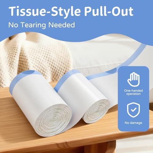 45 Count Tear-Free Waste Drawer Liners Bags Compatible with Litter Box Robot 4/5/3, Thick Self-cleaning Cat Litter Box Liners Refill with Drawstring - Image 3