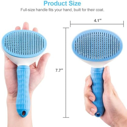 Depets Self Cleaning Slicker Brush, Dog Cat Bunny Pet Grooming Shedding Brush - Easy to Remove Loose Undercoat, Pet Massaging Tool Suitable for Pets with Long or Short Hair - Image 5
