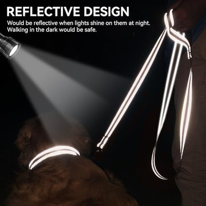 Joytale Reflective Dog Leash for Small Dogs, 5 FT x 3/4", Brown - Image 4