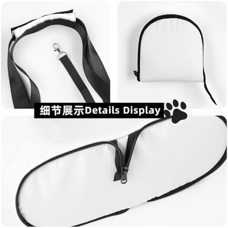 Dog Purse Carrier with Safety Hook - Foldable & Hands-Free Dog Cat Carrier Bag for Subway, Travel, Shopping up to 20lbs,Heart Pattern - Image 5