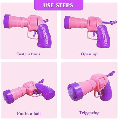 Mewlmart Interactive Cat Toys for Indoor Cats Pink Cat Pom Pom Balls Plush Ball Launcher Cat Fetch Toy Enrichment Toys 30 Balls - Image 4