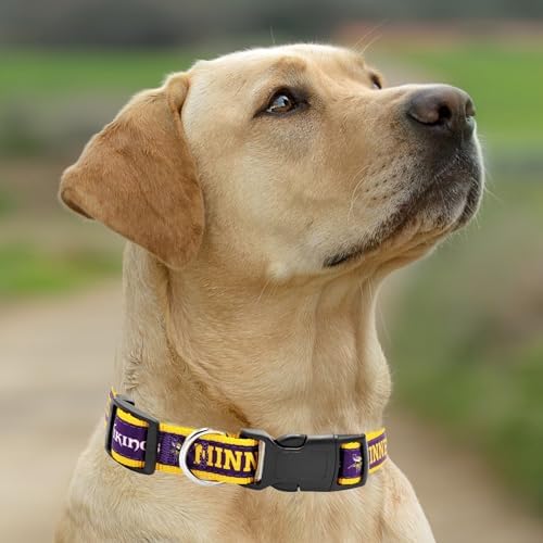 Pets First NFL Minnesota Vikings Licensed PET COLLAR, Extra Large - Heavy-Duty, Strong, and Durable Dog Collar. Available in 31 Football Teams and 4 Sizes - Image 5