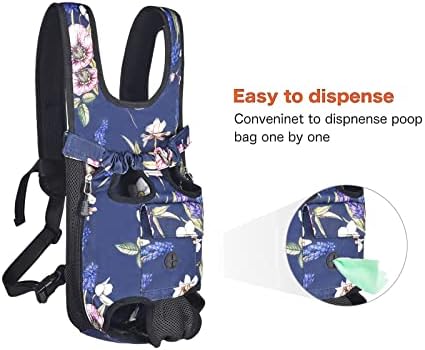 Petmolico Pet Dog Carrier Backpack,Adjustable Dog Legs-Out Front Backpack,Hands-Free Cat Pup Front Carrier Travel Bag,Easy-fit for Traveling Hiking for Dogs,(XL,Blue Daffodil) - Image 5