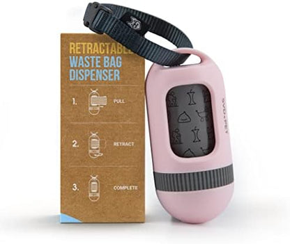 SVD.PET Dog Poop Bag Dispenser, Waste Bag Retractable, Primrose Pink by SVDPET
