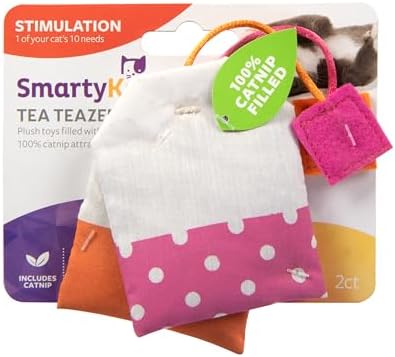 SmartyKat (2 Count Tea Teazers Catnip Cat Toys - Pink/Orange, 2 Count by SmartyKat