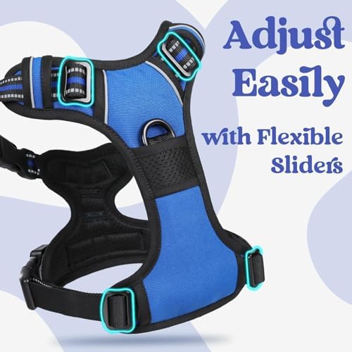 rabbitgoo Dog Harness Medium Sized, Updated Easy On & Off with 3 Buckles - Image 4